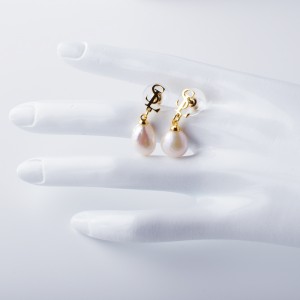 2x14mm với bông tai stud mạ vàngngọc trai 6.4*7,2mm