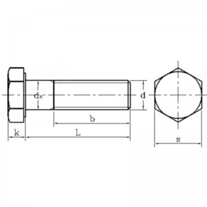 Bu lông lục giác bằng thép carbon loại 12,9