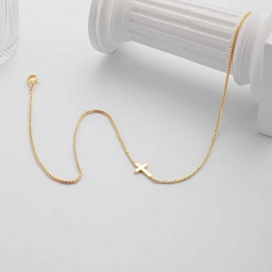 Vòng cổ thánh giá chonữ Vàng thật 14K Mạ bạc Dainty Mặt dây chuyền chữ thậpnhỏ Vòng cổ Đơn giản Hợp thời trang Dây chuyền quyến rũ hình chữ thập dễ thương Trang sức đức tin Tôn giáo Món quà tối gi...