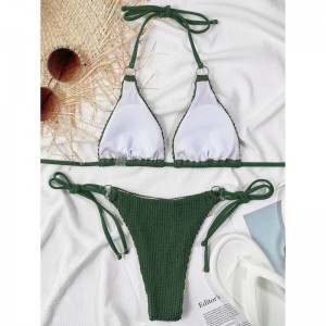 Đồ bơi mới 2025. Châu Âu và Mỹ-Phong cách gợi cảm hai-Bikini đồ bơi cho phụnữ. Bộ bikiningoại thương sành điệu cho bán buôn 8818 Giá:$79,99