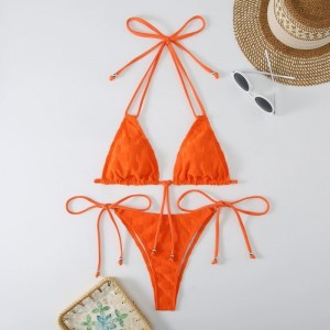 Mới 2025 Châu Âu và Mỹ-Phong cách hai-Bikini đồ bơi cho phụnữ. Được làm bằng vải đặc biệt, có sẵn màu sắc rắn vànhiều màu. Thiết kế hình tam giác và thiết kế gợi cảm 8878 Giá:$79,99