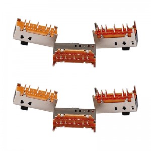 Công tắc trượt SS25D01 Double-Hàng 12-Công tắc trượt pin Sản phẩm điện tử Công tắc trượt thẳng đứng