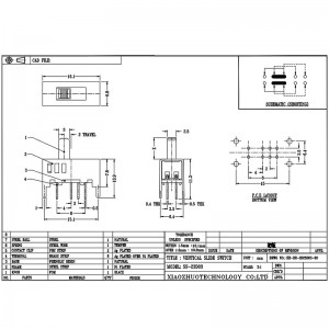 Công tắc trượt SS23D03, Double-Hàng tám-pin ba-Vị trí, công tắc đẩy công tắc trượt vi mô tùy chỉnh cho các thiết bị gia đình