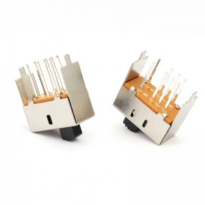 Công tắc trượt S23E03 Công tắc trượt micro cho máy sấy tóc đốt, gấp đôi-Hàng 8-Pin dọc hai-Công tắc trượt vị trí