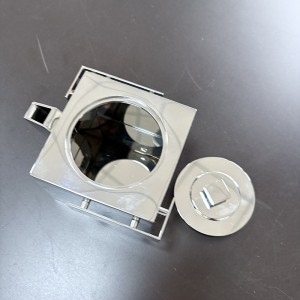 Zotye bằng thép không gỉ kim loại màu bạc điện quang thiết kế đơn giản 8,5cm Teapot