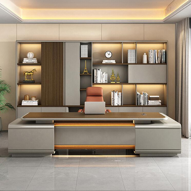 Model DBT008 Bàn Giám đốc, Chủ tịch/Bàn văn phòng cho Chủ tịch, Bàn quản lý lớn cao cấp kèm Bộ ghế văn phòng dành cho Giám đốc\văn phòng của